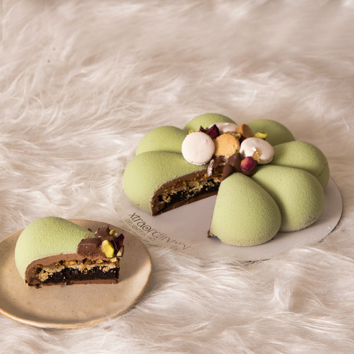 Kunafa Chocolate Cake