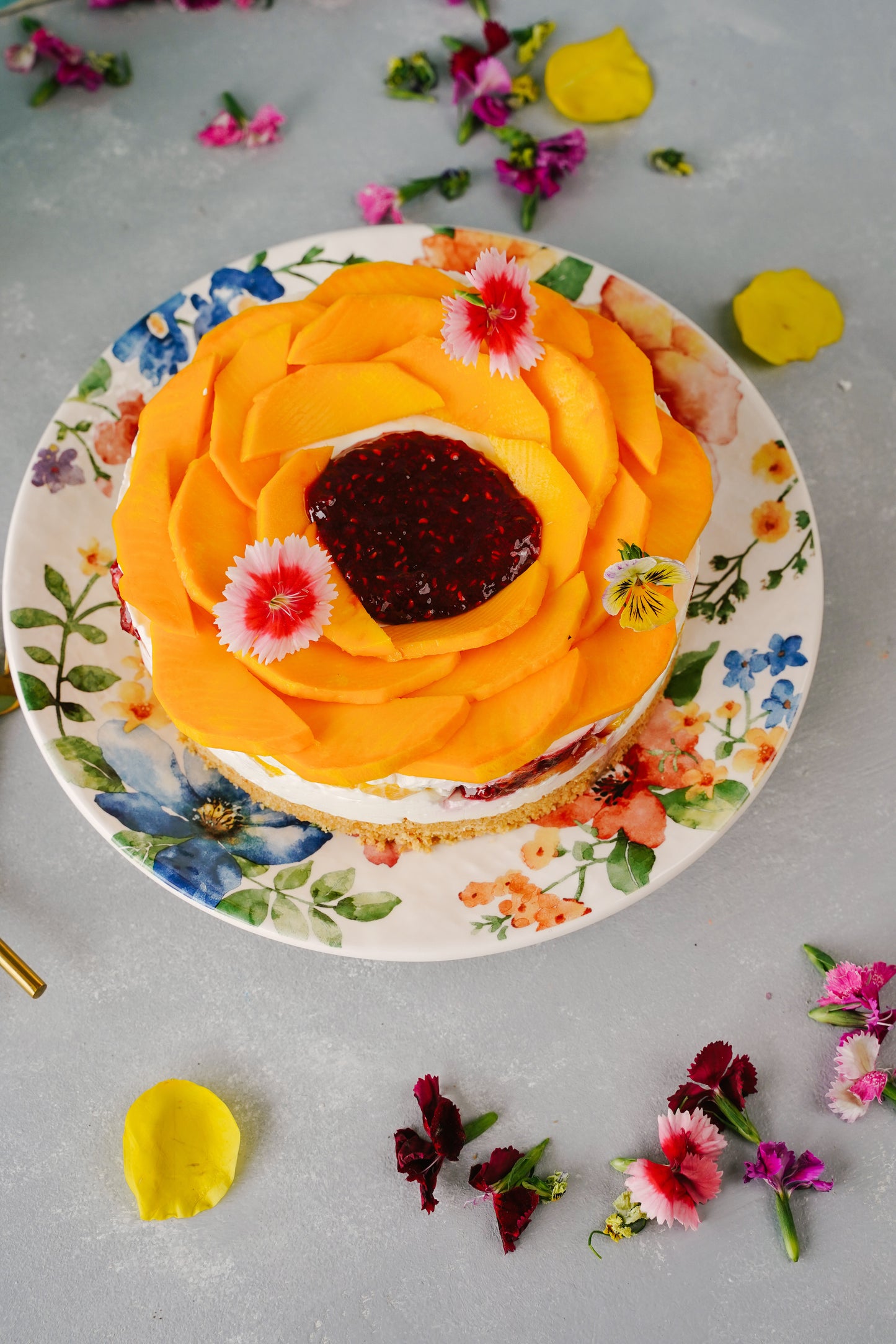 Raspberry & Mango Cheesecake