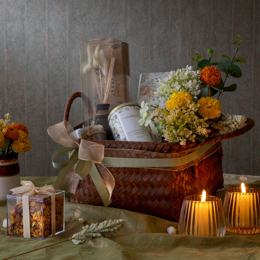Woven Glow Gift Basket