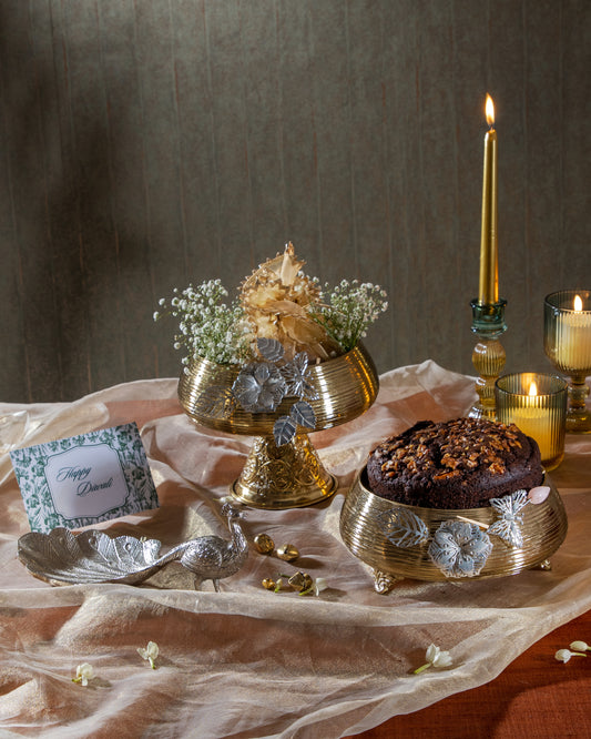 Silver Petals Gift Bowl Set