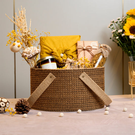 Brown Rafia Basket