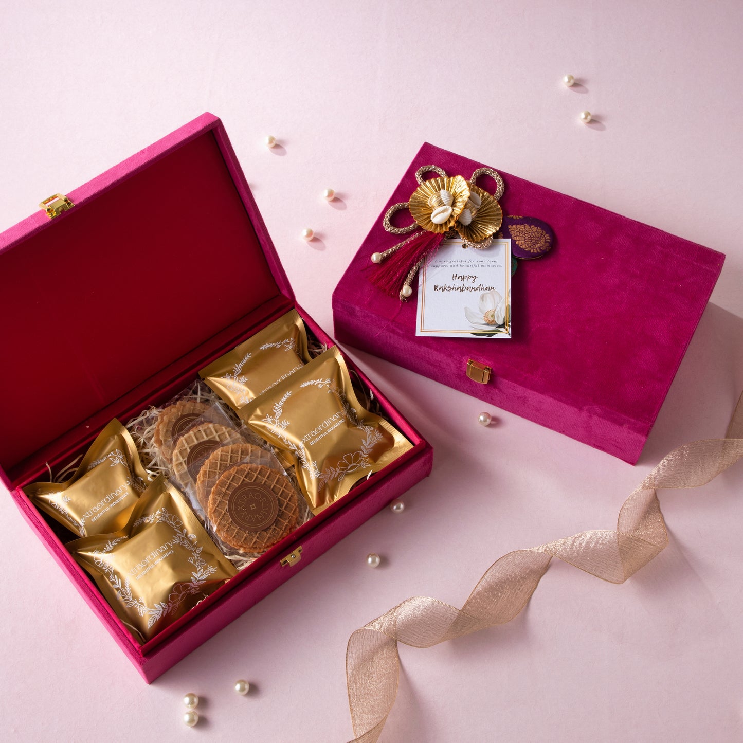 Rani Pink Velvet Box