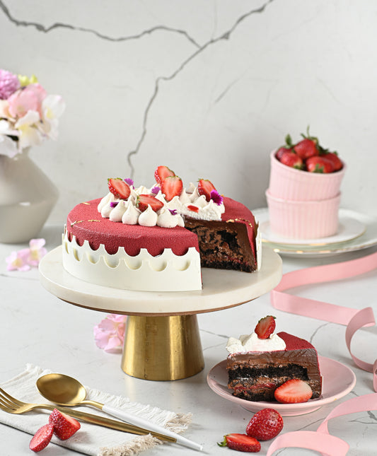 Chocolate Mousse & Strawberry Cake