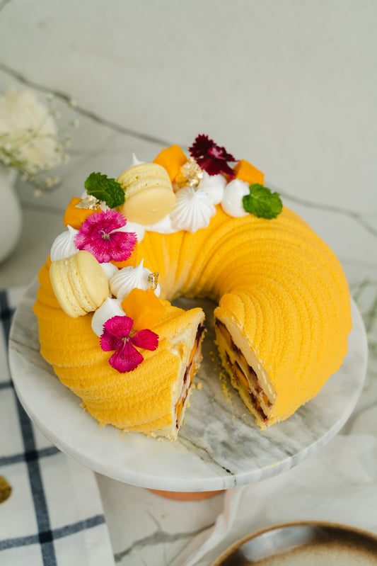 Mango & Berry Mousse Cake