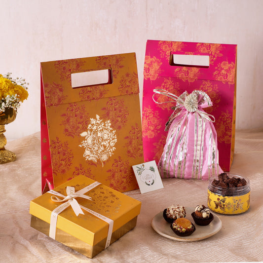 Festive Gift Bag - Yellow