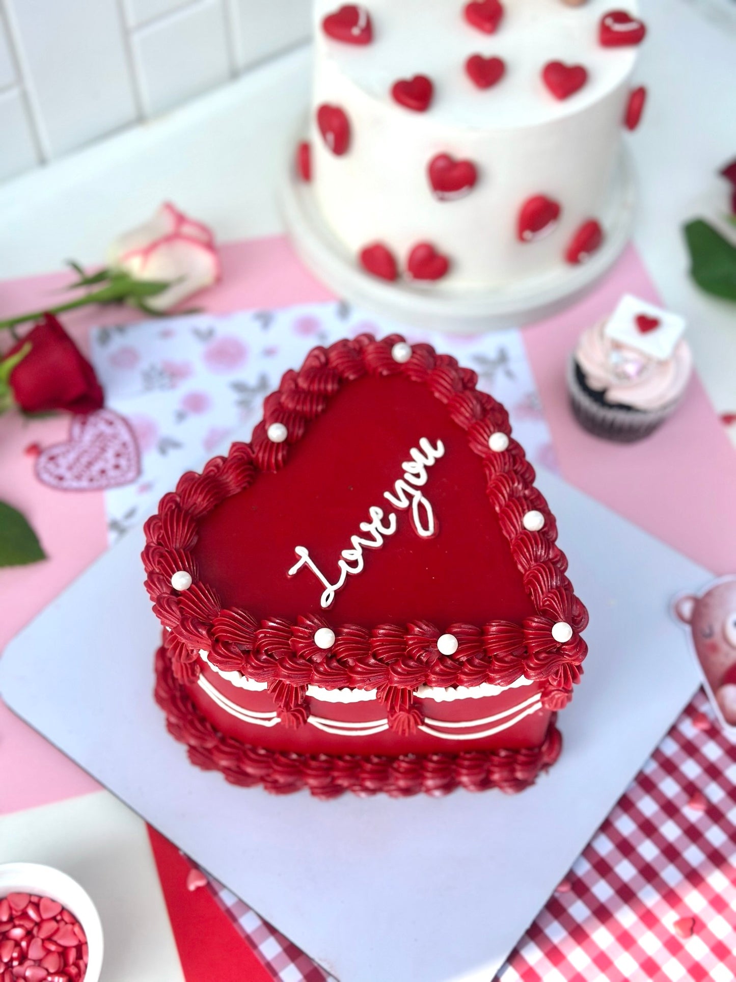 Buttercream Heart Cake