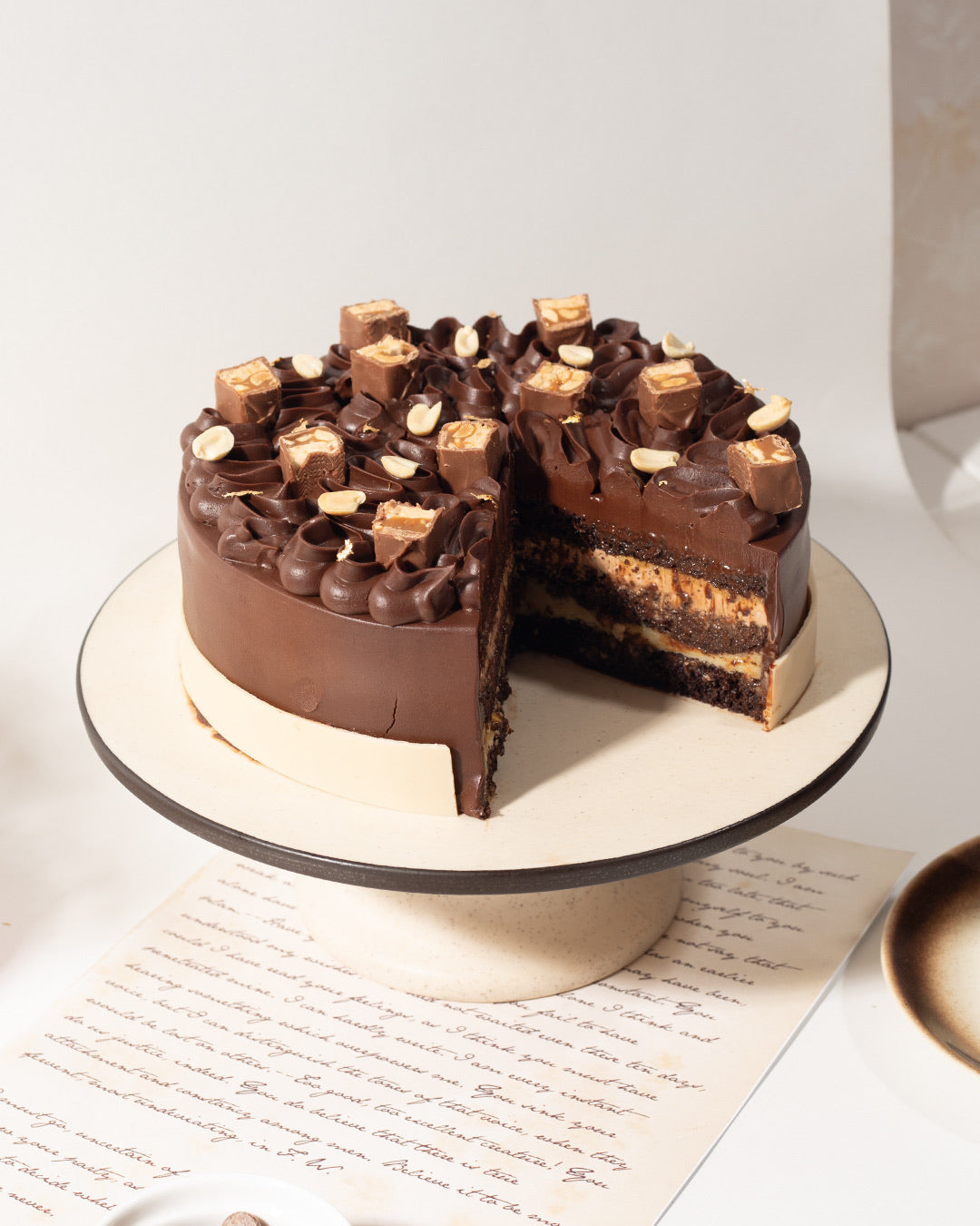 Decadent Snickers Cake
