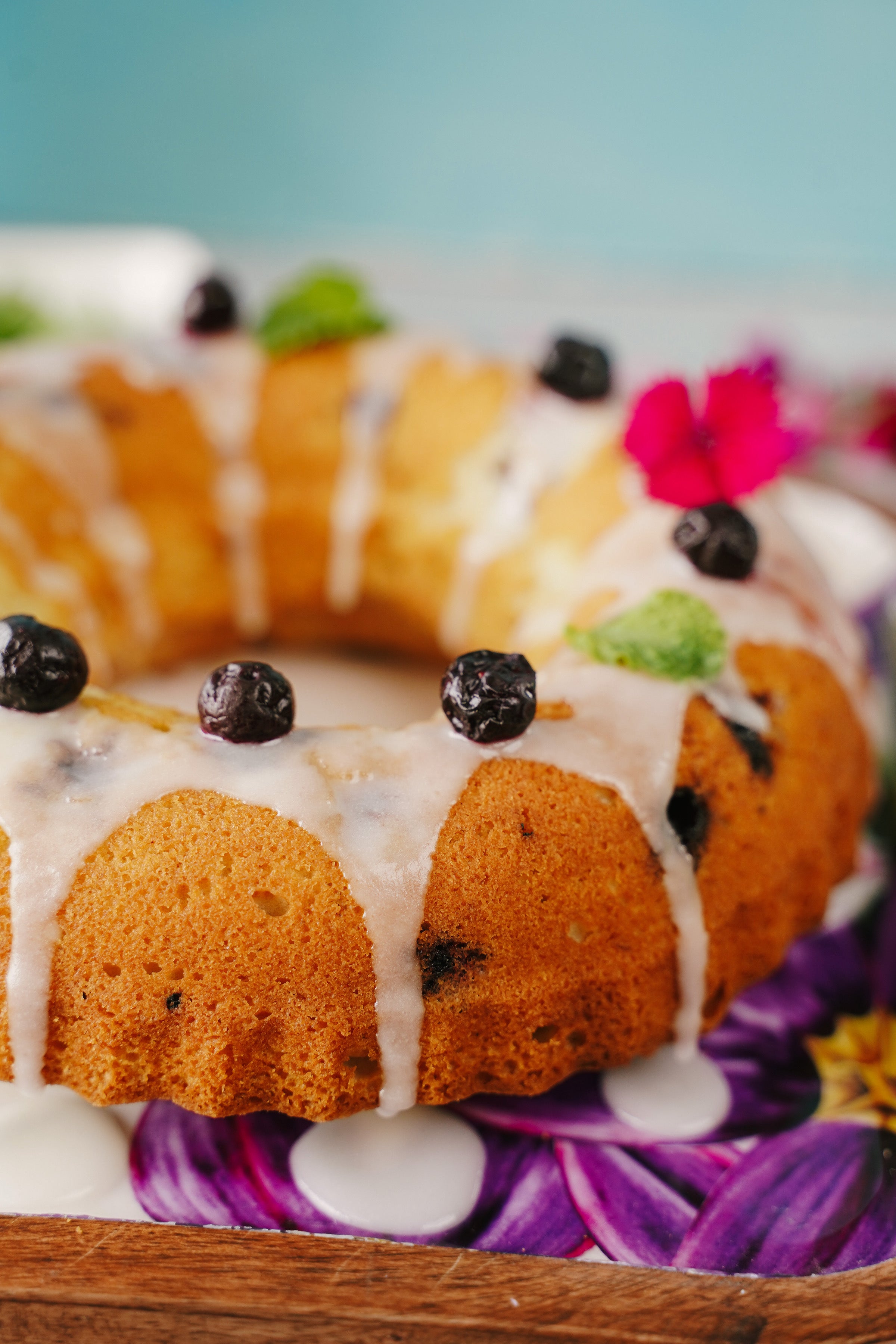 Lemon Glazed Blueberry Tea Bread | Just A Pinch Recipes