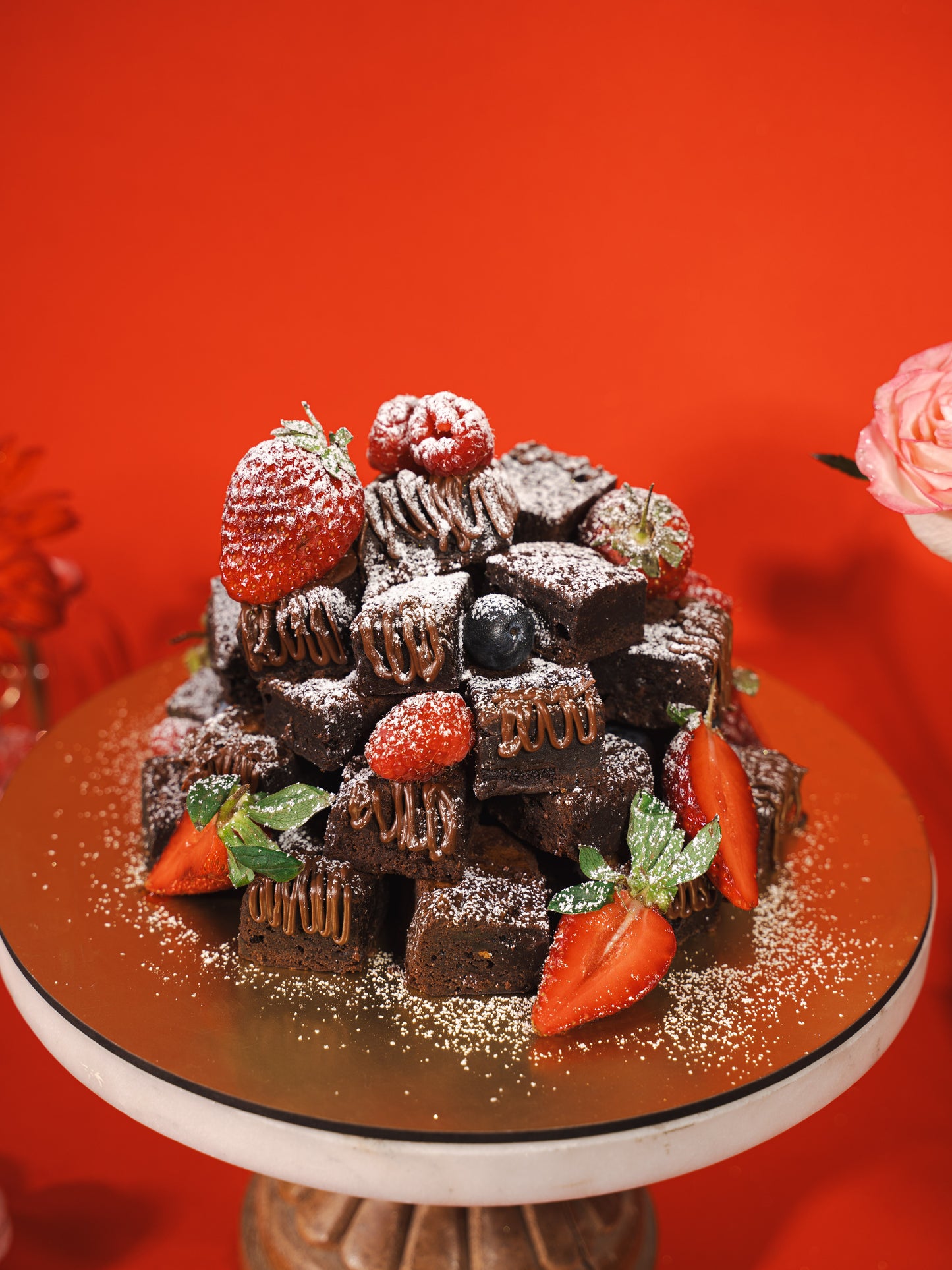 Nutella Brownie Tower